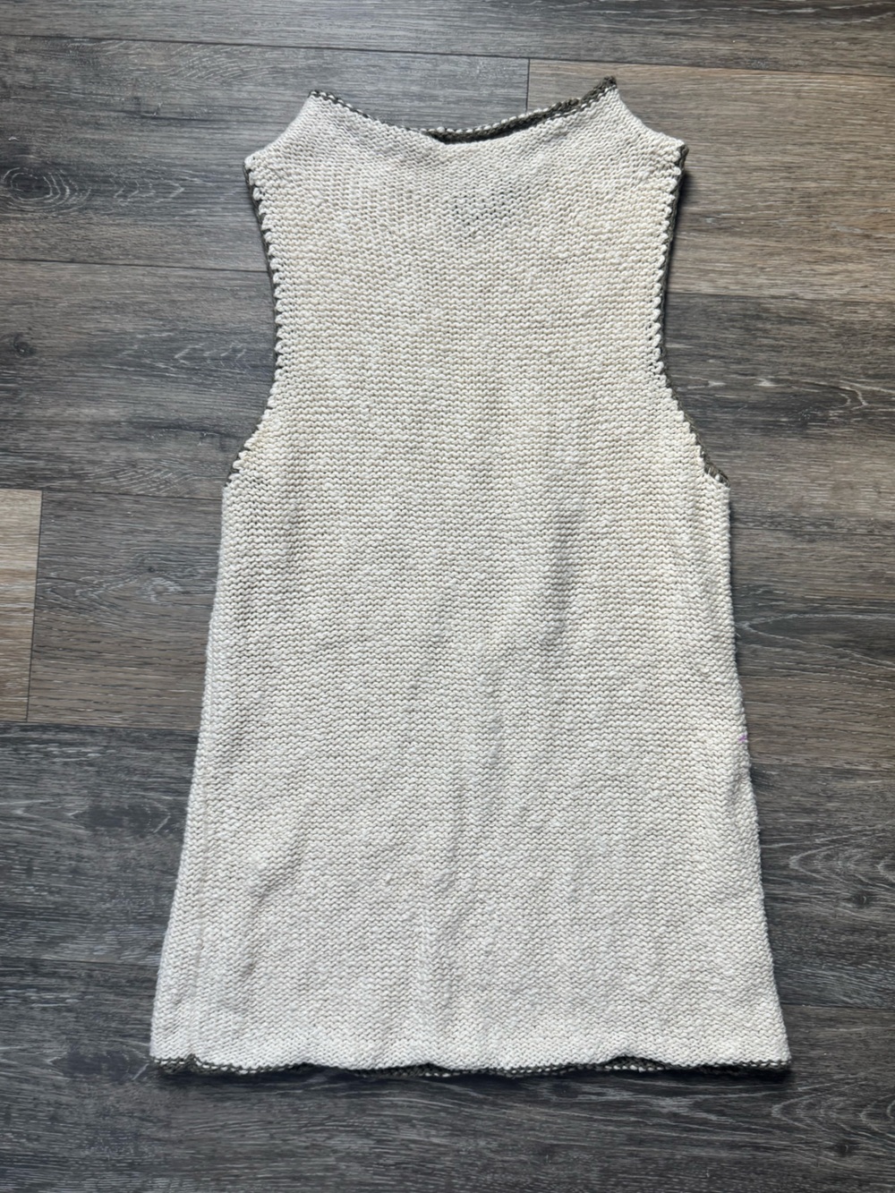 Polo jeans linen/cotton Neutral Cream Knit Women’s Sweater Sz S